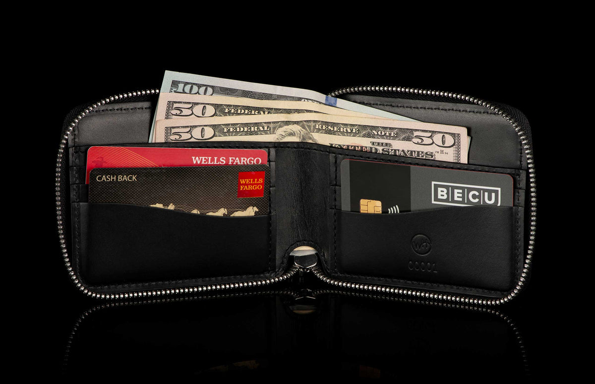 William Henry LEATHER Zipper Bi-Fold ZBF