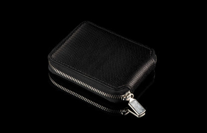 William Henry LEATHER Zipper Bi-Fold ZBF LIZ BLK