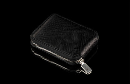 William Henry LEATHER Zipper Bi-Fold ZBF LIZ BLK