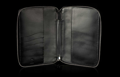 William Henry LEATHER Zipper Journal ZNB MC BLK