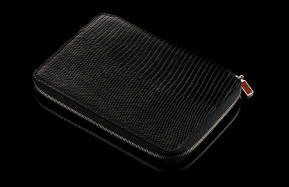 William Henry LEATHER Zipper Journal ZNB MC BLK