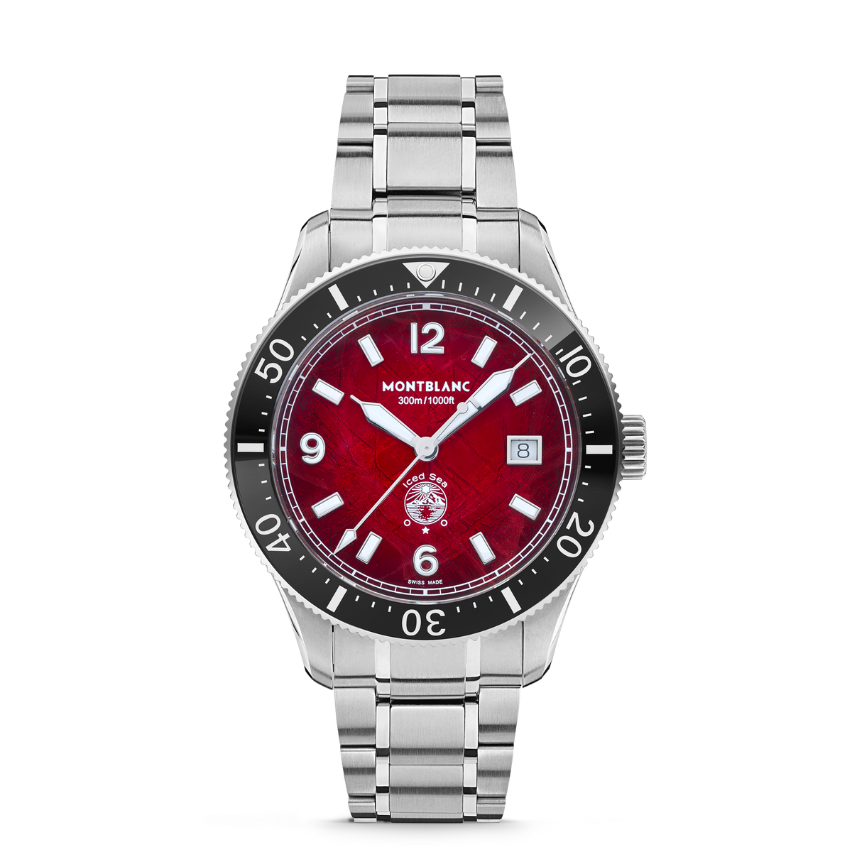 Montblanc Iced Sea Automatic Date - Steel - Ceramic - Burgundy - Montblanc® US MB132291