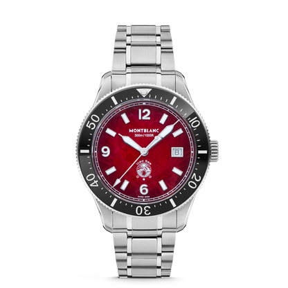 Montblanc Iced Sea Automatic Date - Steel - Ceramic - Burgundy - Montblanc® US MB132291