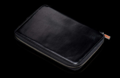 William Henry LEATHER Zipper Journal ZNB MC BLK