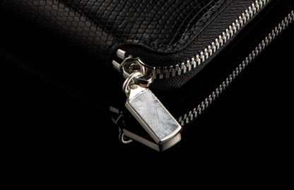 William Henry LEATHER Large Zipper Wallet ZW LIZ BLK