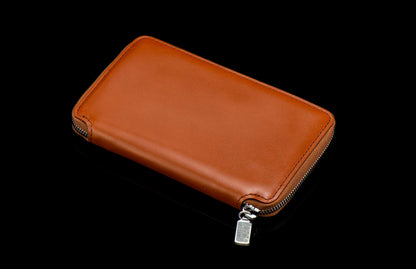 William Henry LEATHER Large Zipper Wallet ZW LIZ BLK