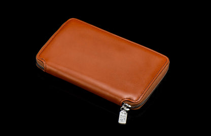 William Henry LEATHER Large Zipper Wallet ZW LIZ BLK