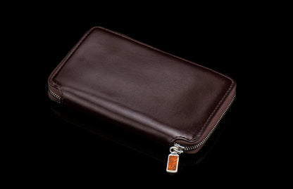 William Henry LEATHER Large Zipper Wallet ZW MC BLK S