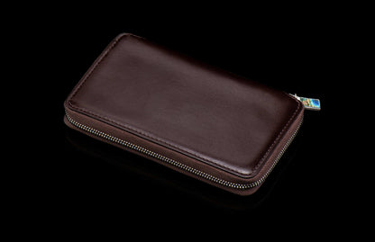 William Henry LEATHER Large Zipper Wallet ZW LIZ BLK