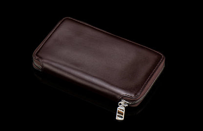 William Henry LEATHER Large Zipper Wallet ZW MC BLK S