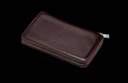 William Henry LEATHER Large Zipper Wallet ZW LIZ BLK